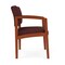 Lesro Lenox Wood Wide Guest Chair Wood Frame, Cherry, RF Nebbiolo Upholstery LW1201 - alternate 3